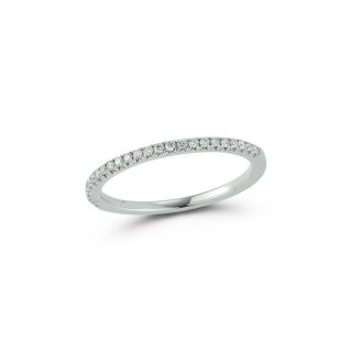14K 1/2 Way Around Diamond Stackable Band