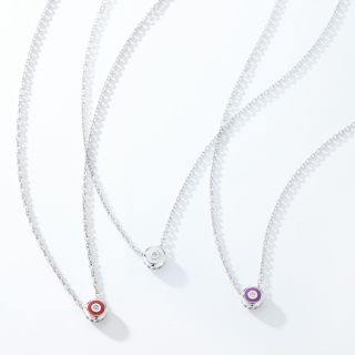 14K Enamel and Diamond Pendant (Available in Multiple Colors)