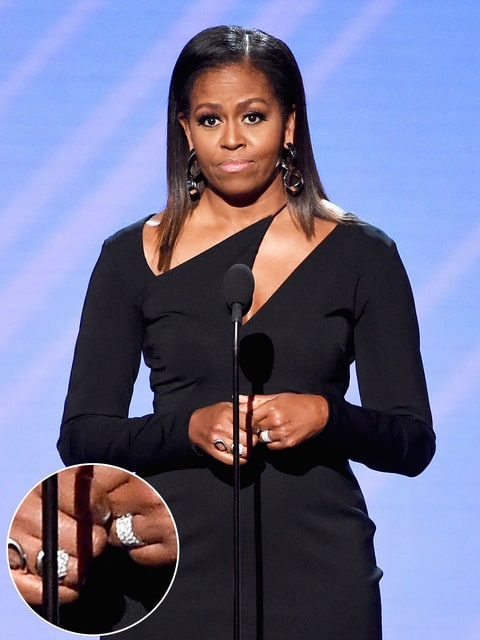 Michelle Obama Stackable Rings - Image Group LA/ABC via Getty